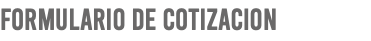 Formulario de cotizacion